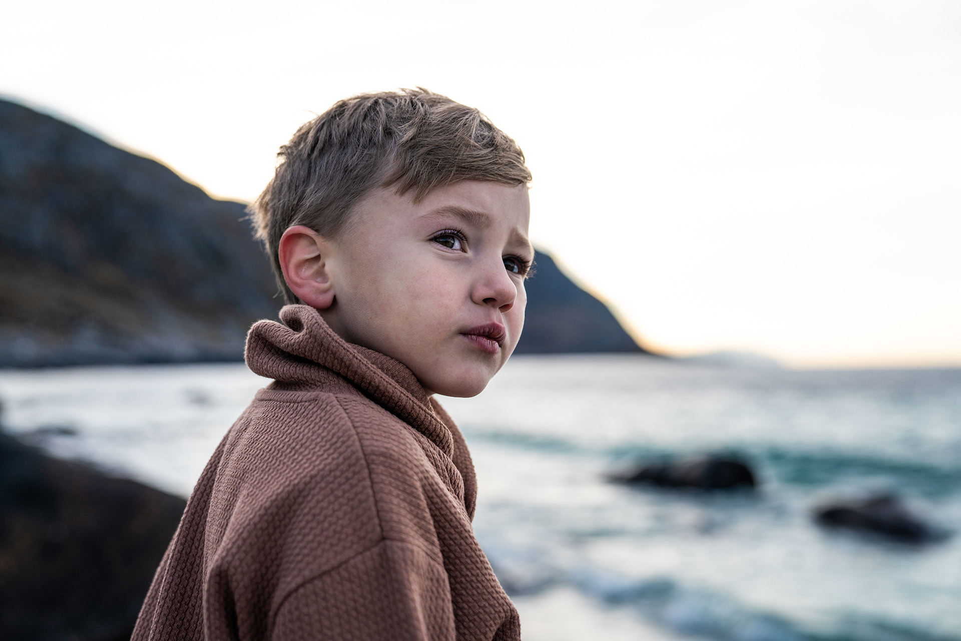 Boy and ocean
